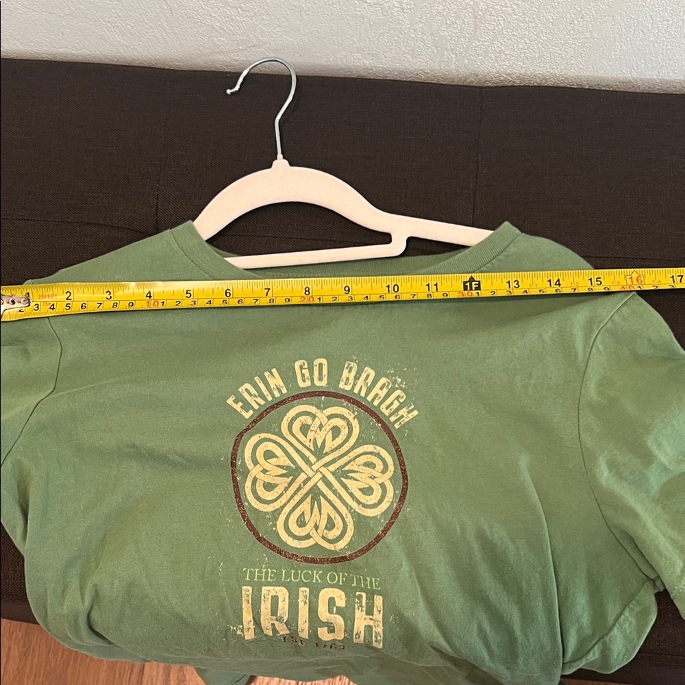 #1009+ Green Graphic T-Shirt and Blue Denim Shorts( S) Saint Patrick’s Day